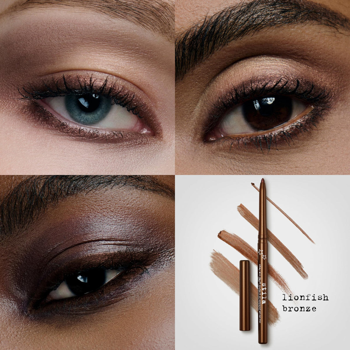 stila gel liner extended tip close-up for precise application benefit