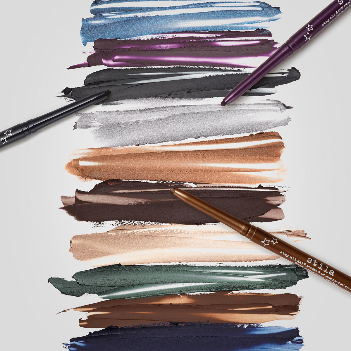 stila gel liner in a makeup bag lifestyle shot for on-the-go wear