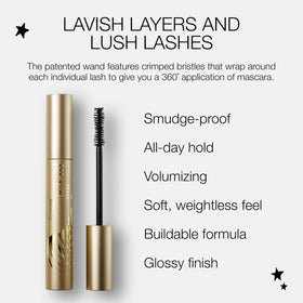 stila HUGE mascara open tube angle revealing wand shape and gloss finish