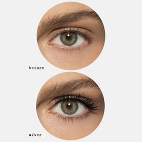 stila HUGE mascara texture on hand highlighting lightweight, non-crunchy finish