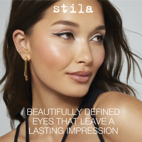 stila intense black ink swipe showing rich pigment and smooth glide benefit