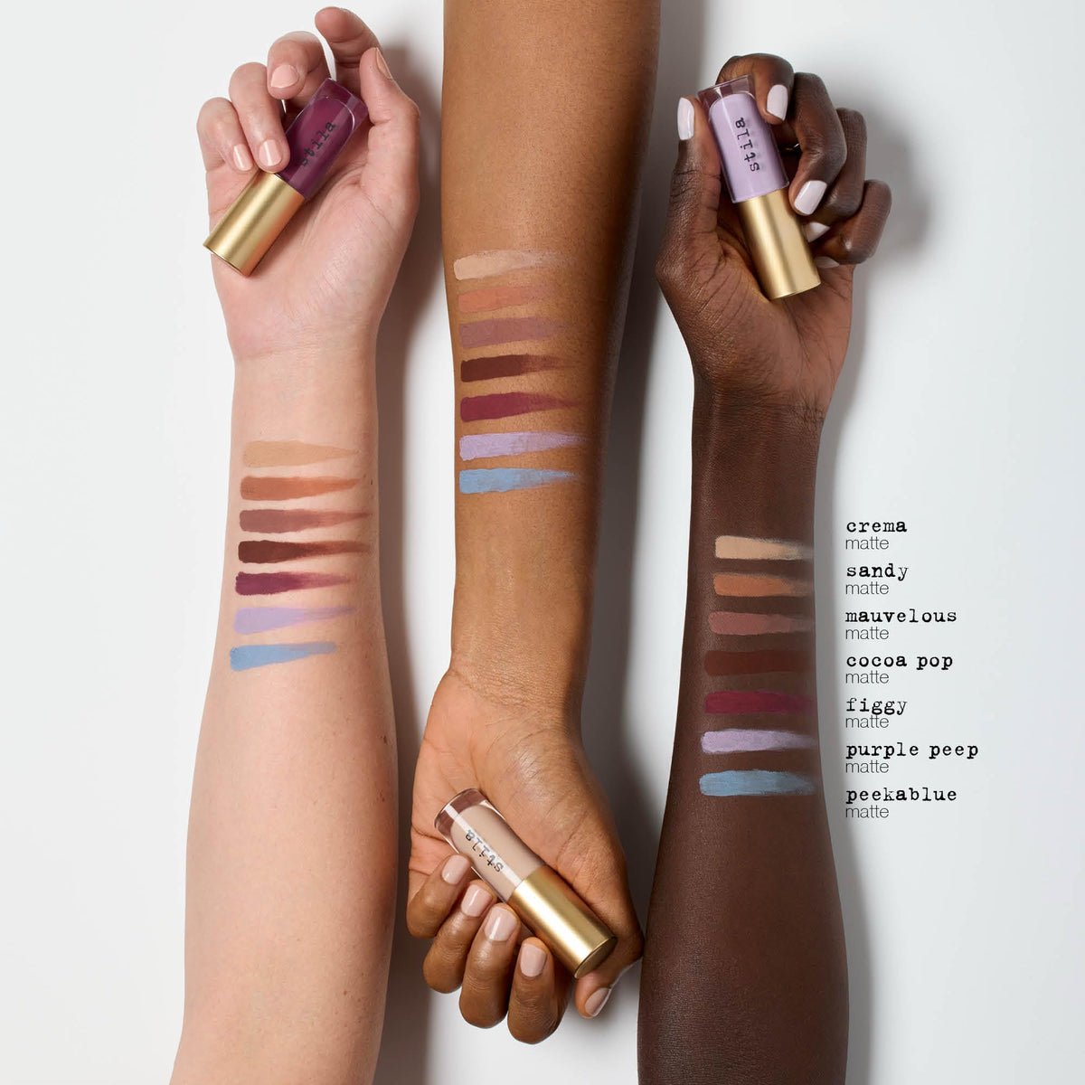 stila product held in hand for scale and portability benefit