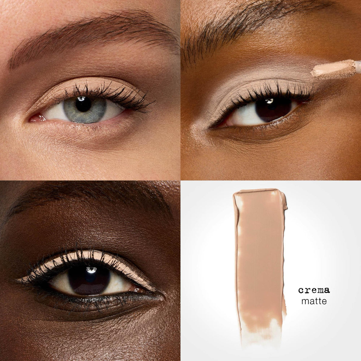 stila textured swatch of liquid matte shadow highlighting blendable finish