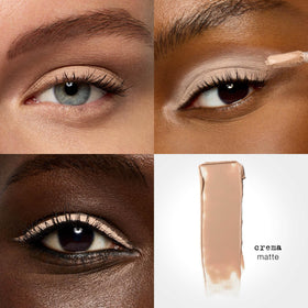 stila textured swatch of liquid matte shadow highlighting blendable finish