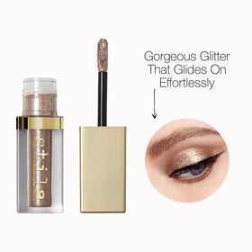 stila swatch on skin showing Kitten Karma metallic sheen and blendable, reflective finish