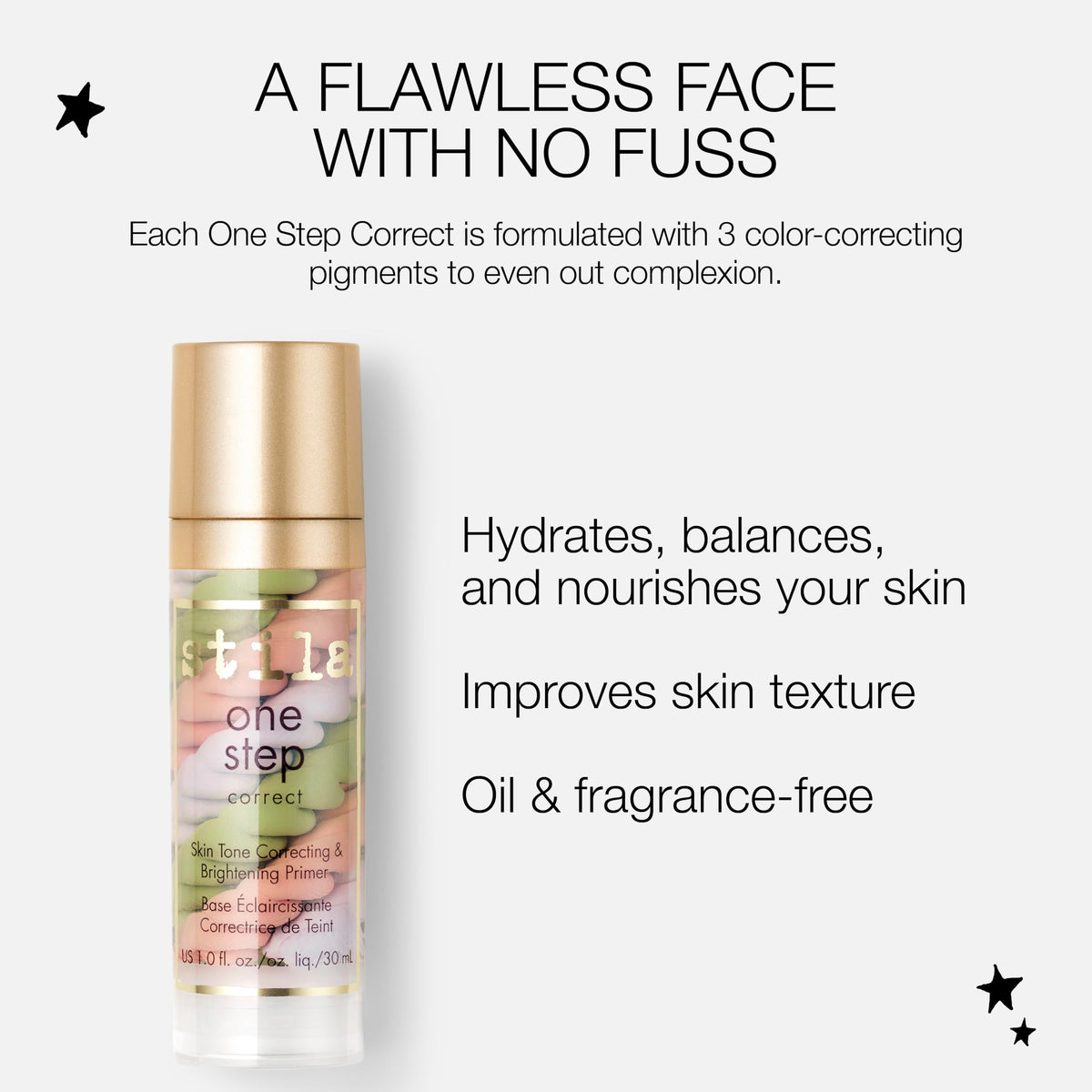 stila size comparison 1fl oz demonstrating compact travel-friendly primer benefit