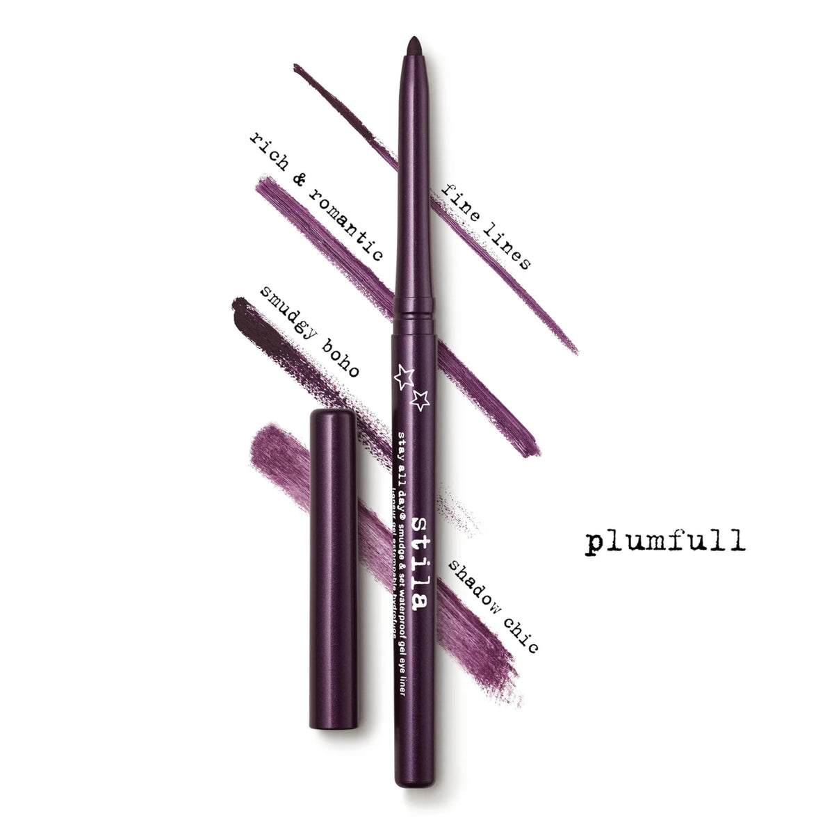 stila texture swatch on skin showing intense pigment and blendability