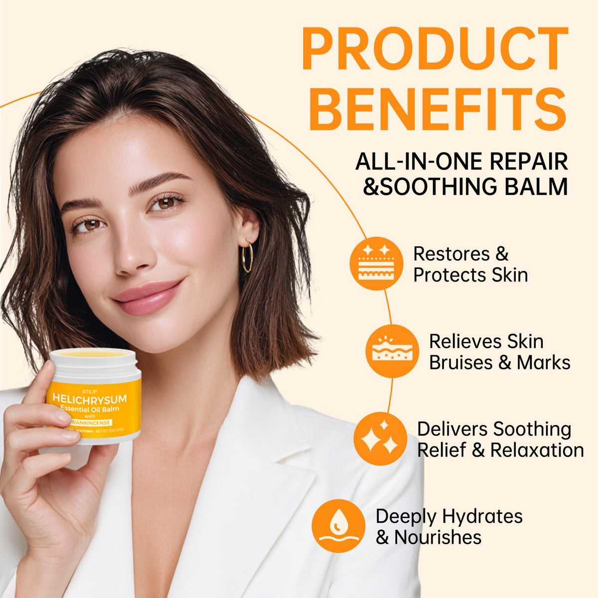 STILIP open balm close-up showing creamy texture and fast absorption