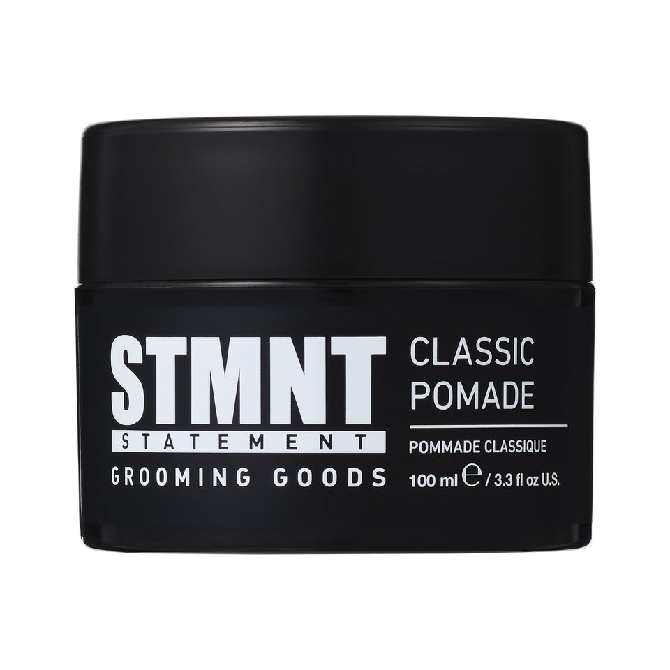 STMNT front packaging showing 3.38 oz jar and product name benefits