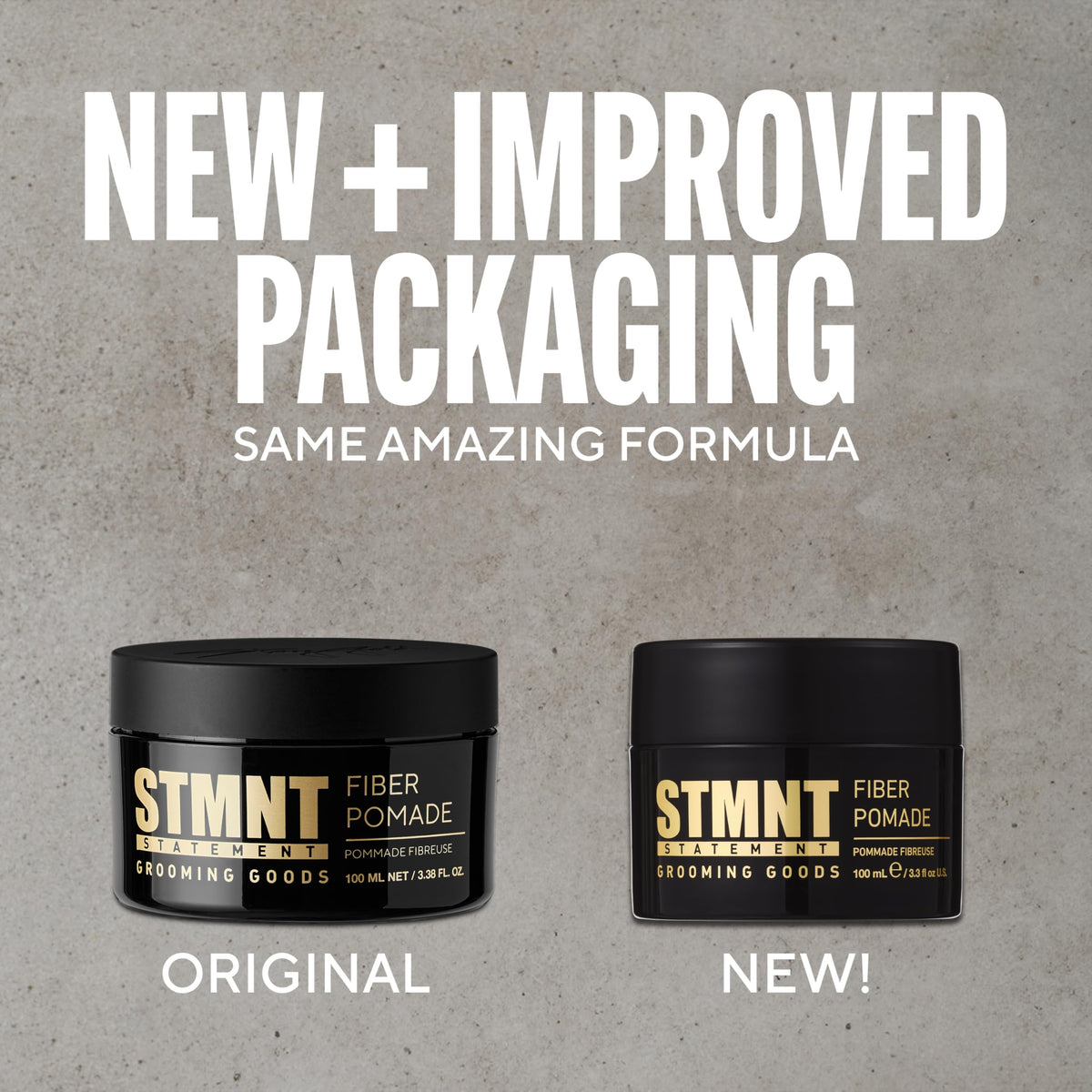 STMNT pomade on bathroom shelf in lifestyle scene showing daily grooming use