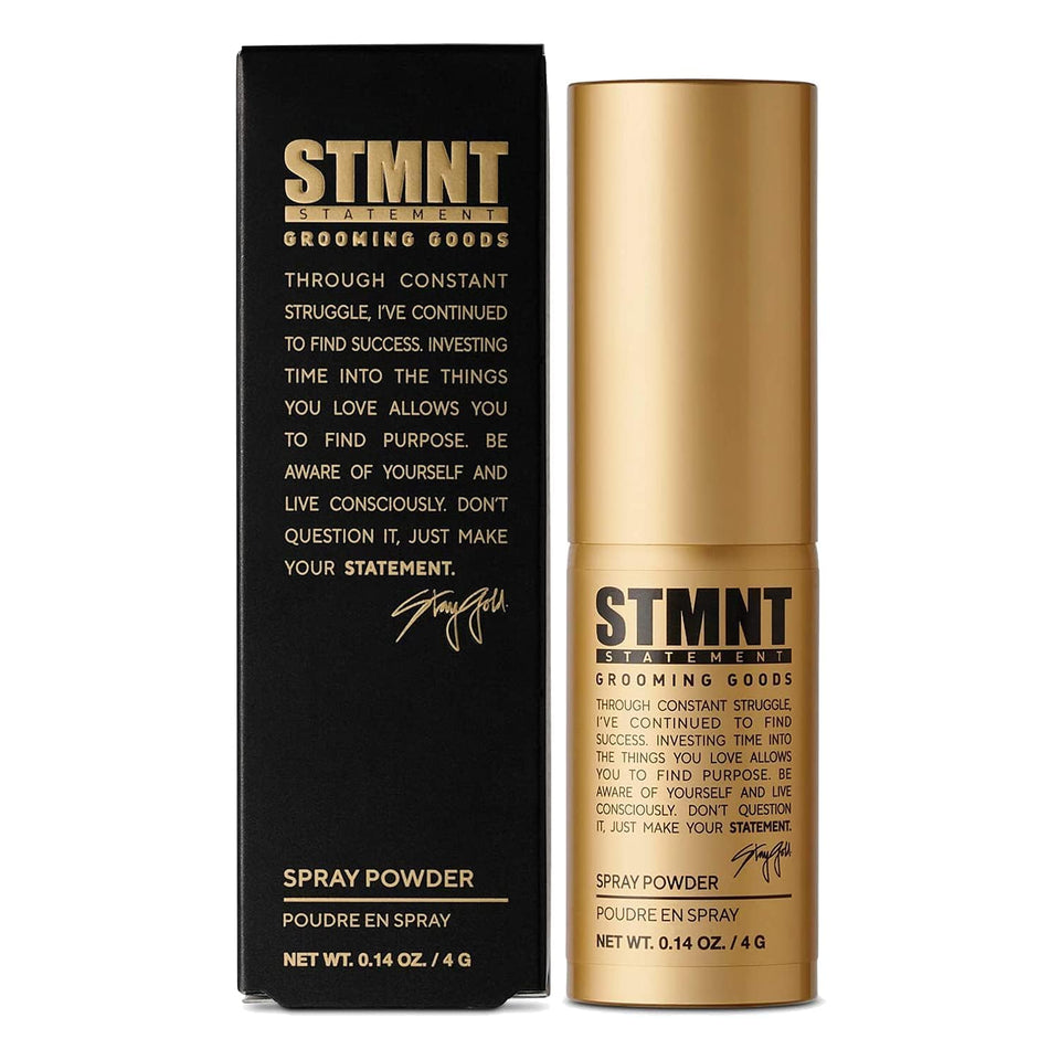 STMNT front packaging shot showing compact can with branding and matte finish