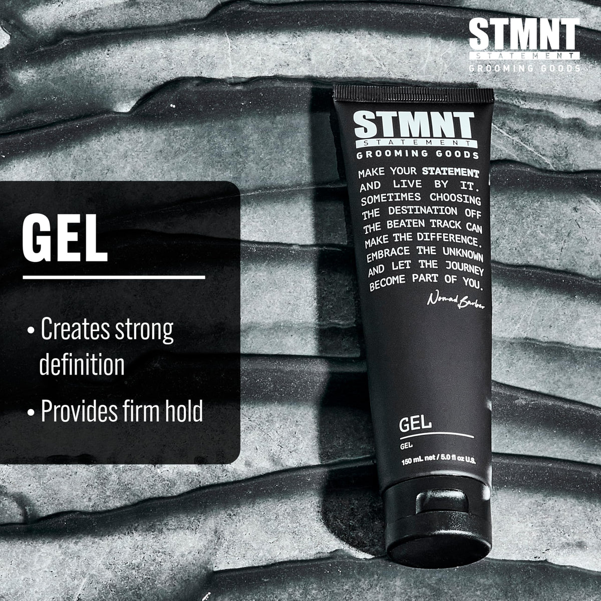 STMNT close-up texture showing gel clarity and consistency for easy application