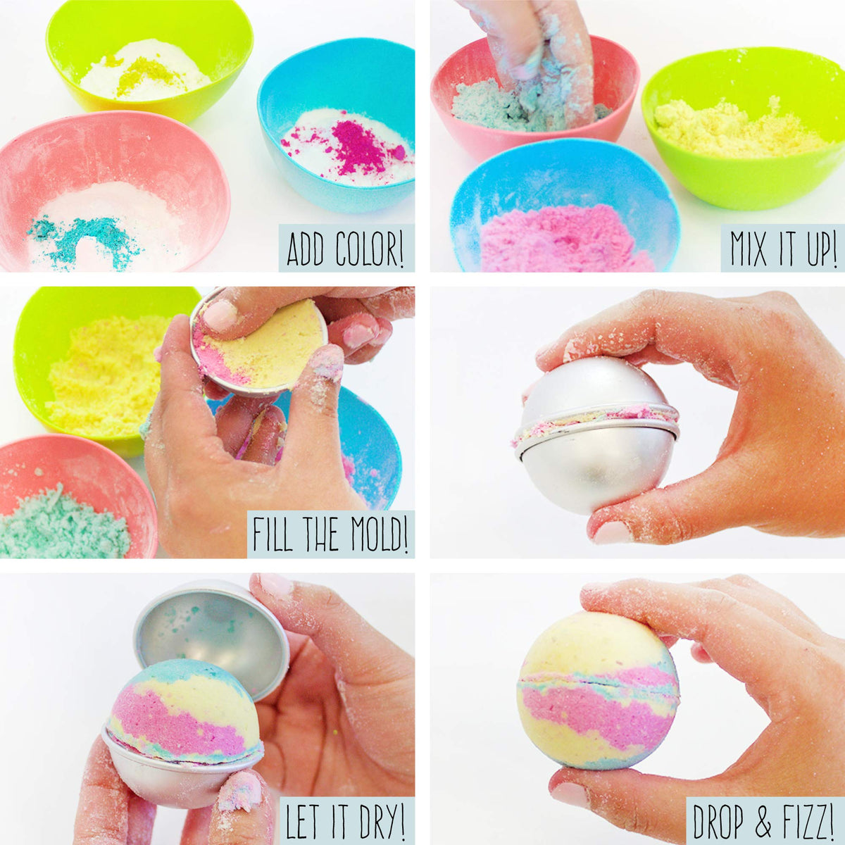 STMT finished bath bombs displayed together for gift-ready look