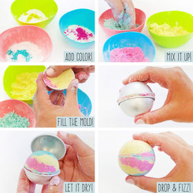 STMT finished bath bombs displayed together for gift-ready look