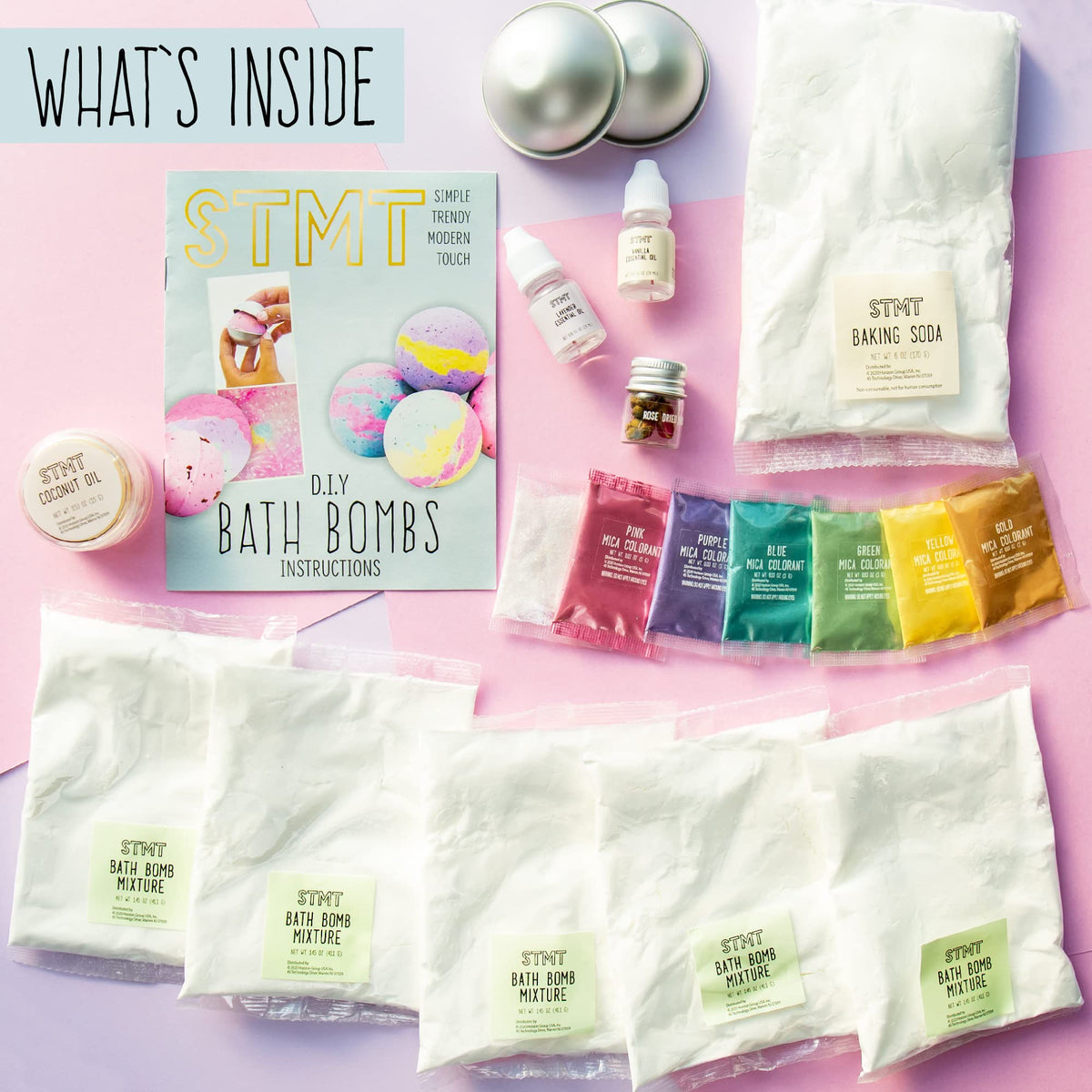 STMT colorful mica powders and body glitter for vibrant colors
