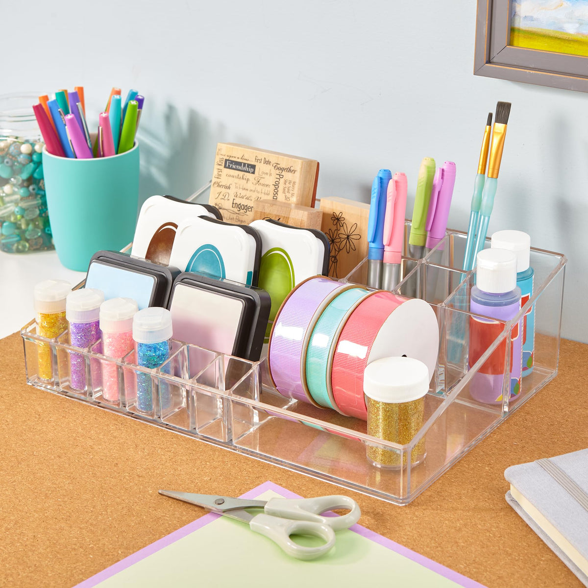 STORi side profile demonstrating stackable fit on Audrey drawers for space-saving