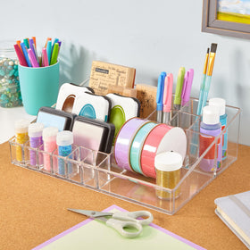 STORi side profile demonstrating stackable fit on Audrey drawers for space-saving