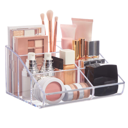 STORi clear vanity organizer front view shows neat storage and visibility