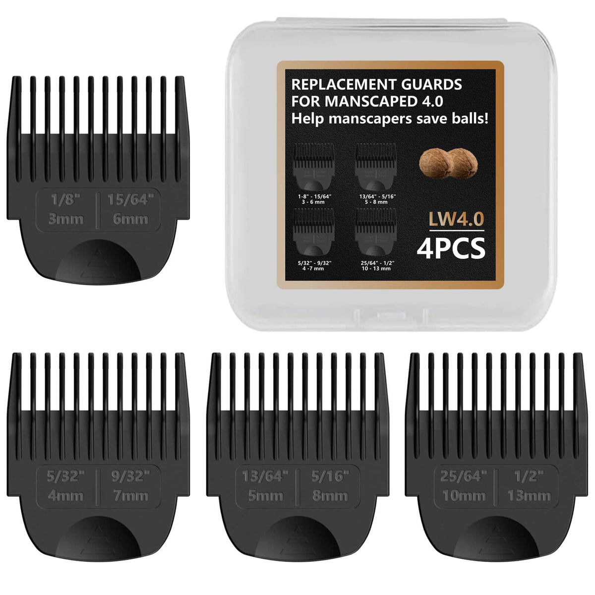 Stovast front view of 4-pack guards showing neat organized packaging and fit