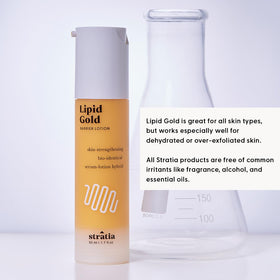 Stratia jar on bathroom shelf at night, visualizes bedtime nourishing routine
