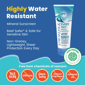 STREAM 2 SEA applied on face demonstrating non-greasy finish benefit