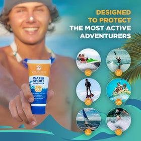 STREAM 2 SEA sunscreen being applied on hand for even coverage benefit