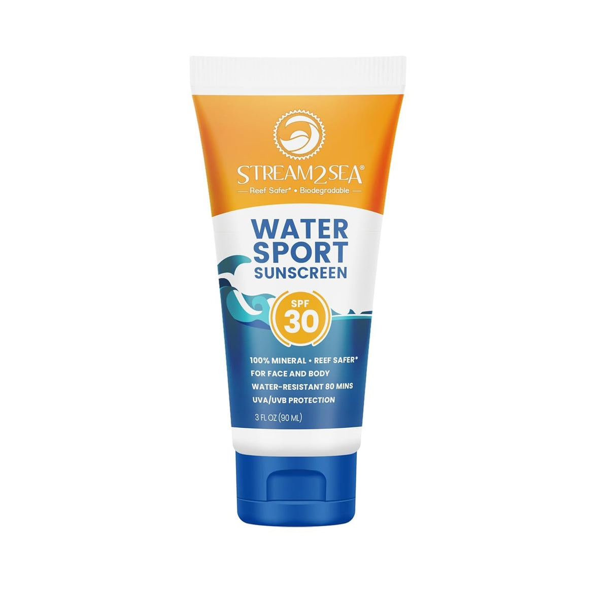 STREAM 2 SEA front packaging showing SPF 30 and reef-safe benefit