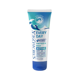 STREAM 2 SEA front tube showing SPF 45 and reef-safer message