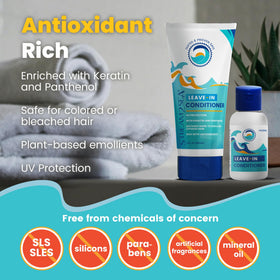 STREAM 2 SEA pouring conditioner into hand for easy application benefit