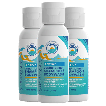 STREAM 2 SEA front packaging small bottle, reef-safe travel convenience