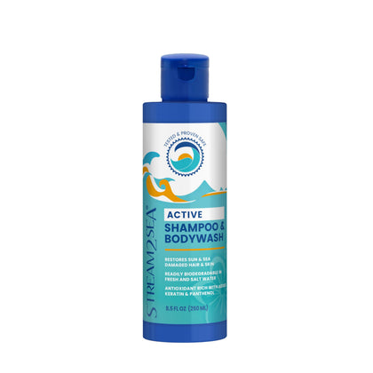 STREAM 2 SEA front packaging showing reef-safe cleansing benefits