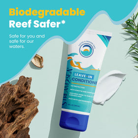STREAM 2 SEA label close-up highlighting reef-safe and paraben-free benefit