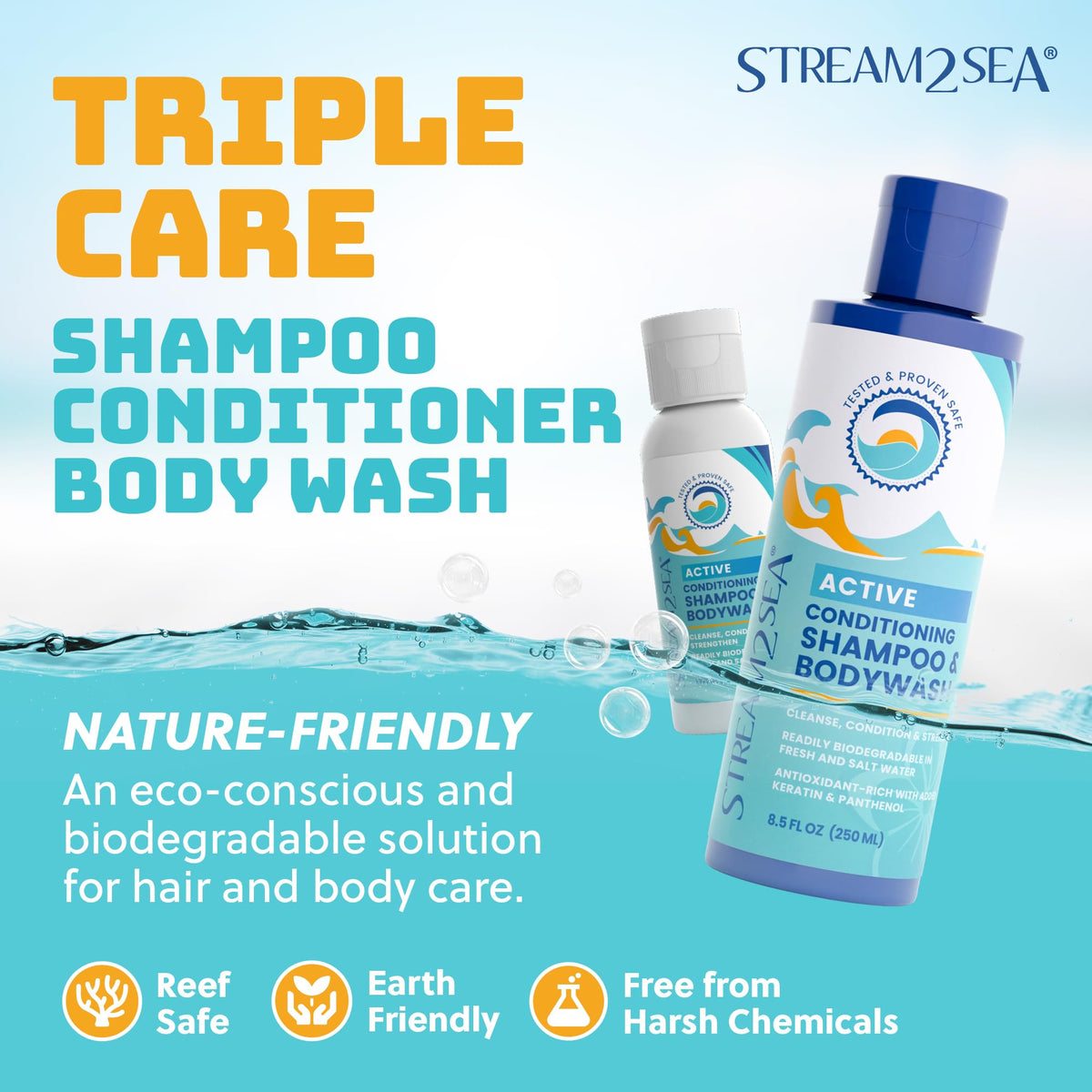 STREAM 2 SEA texture lather demonstrating gentle cleansing benefit