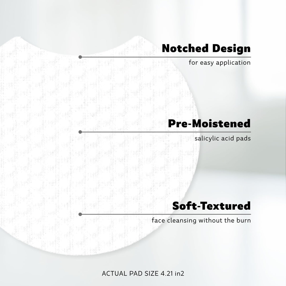 Label close-up showing 0.5% salicylic acid and alcohol-free formula on Stridex - transparent ingredients