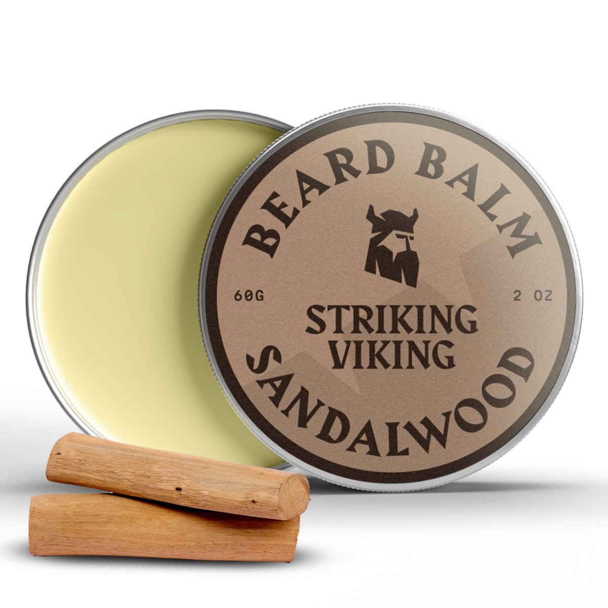 Striking Viking front tin showing label and 2 oz size benefit