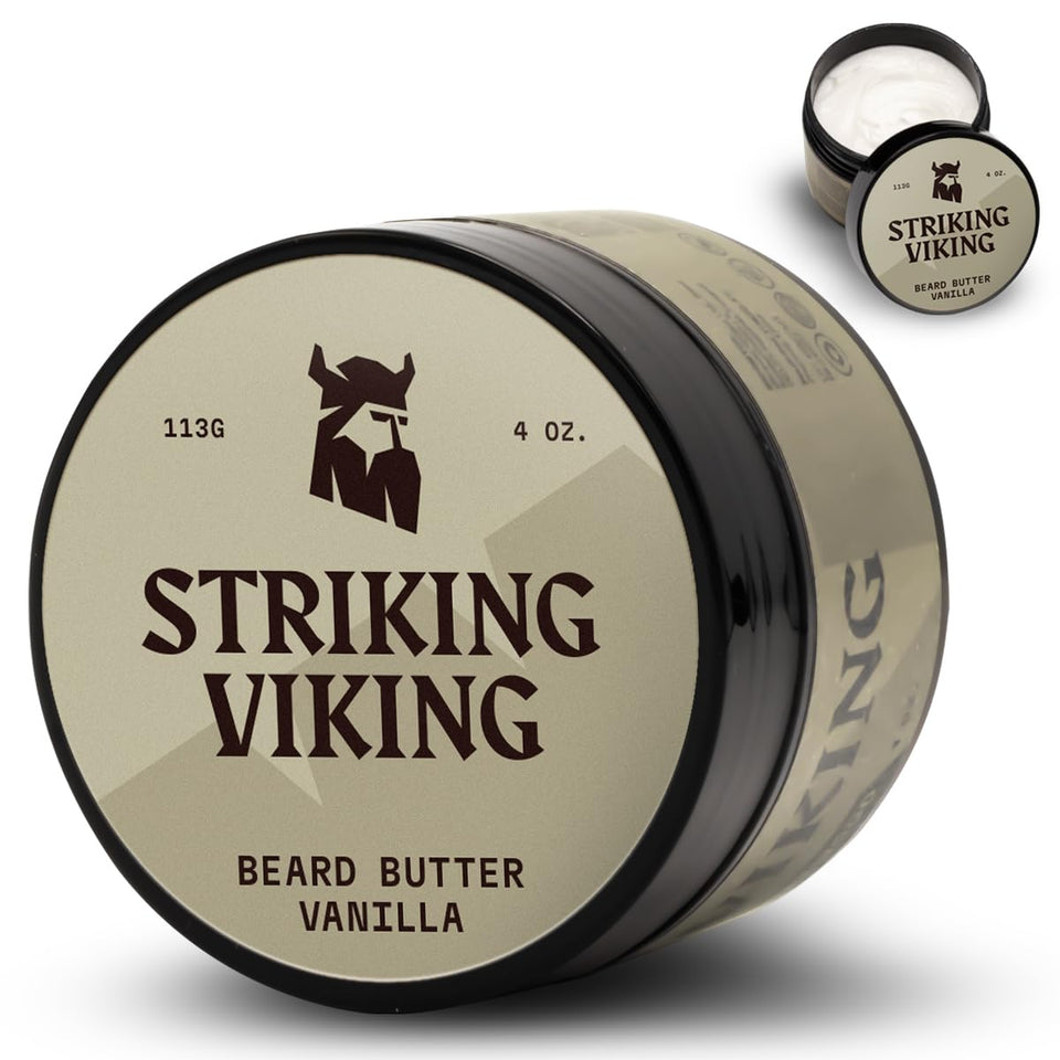 Striking Viking front jar view showing clean label and compact design
