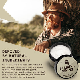 Striking Viking open jar showing creamy vanilla butter texture for nourishment
