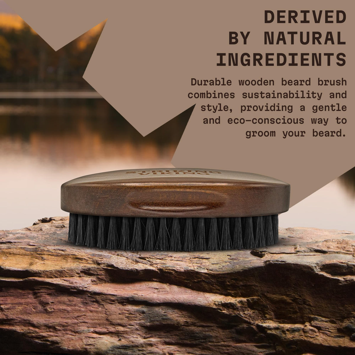 Striking Viking detailed boar bristles view improving texture and distributing natural oils