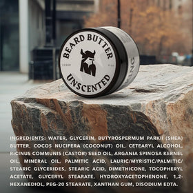 Striking Viking butter applied to beard close detail showing reduced frizz and shine