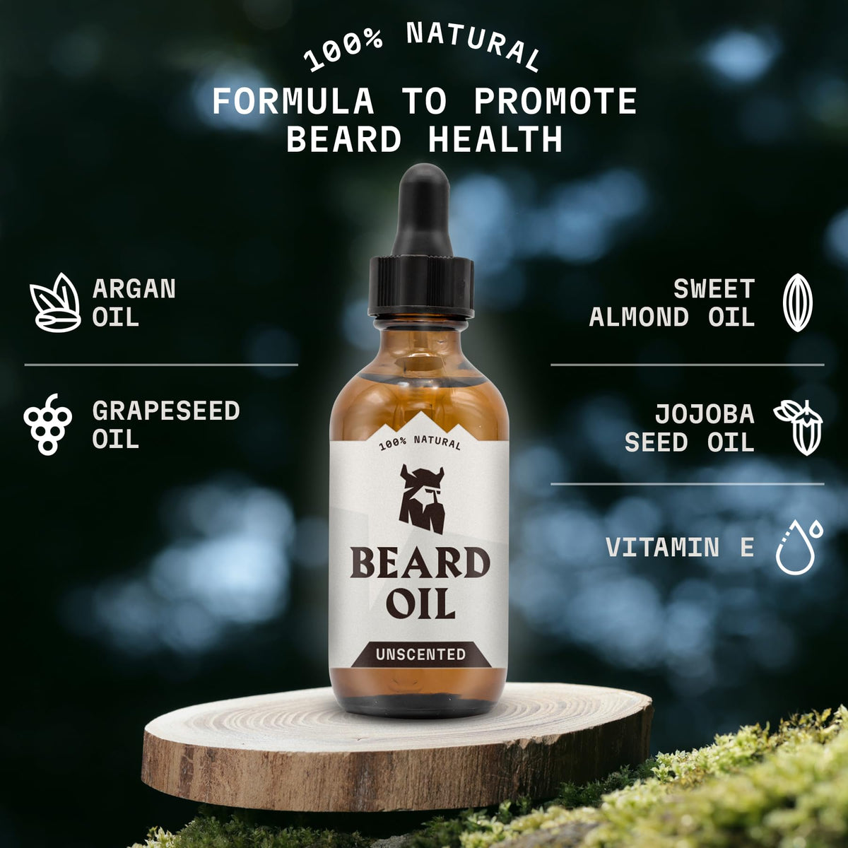 Striking Viking close-up of clear oil texture on palm, fast absorption benefit