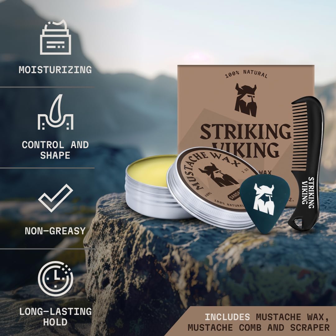 Striking Viking anti-static comb tucked into a pocket for quick touch-ups