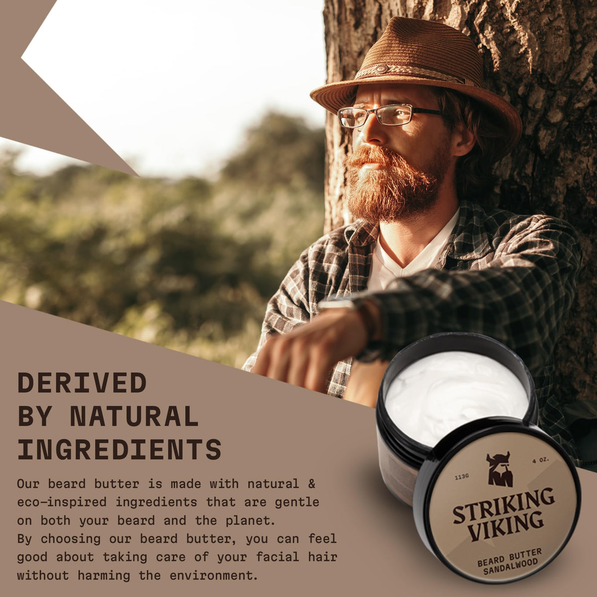 Striking Viking cream being applied with fingertips to provide hydration and light styling control