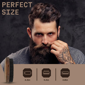 Striking Viking brush tucked in a pants pocket demonstrating travel-ready convenience