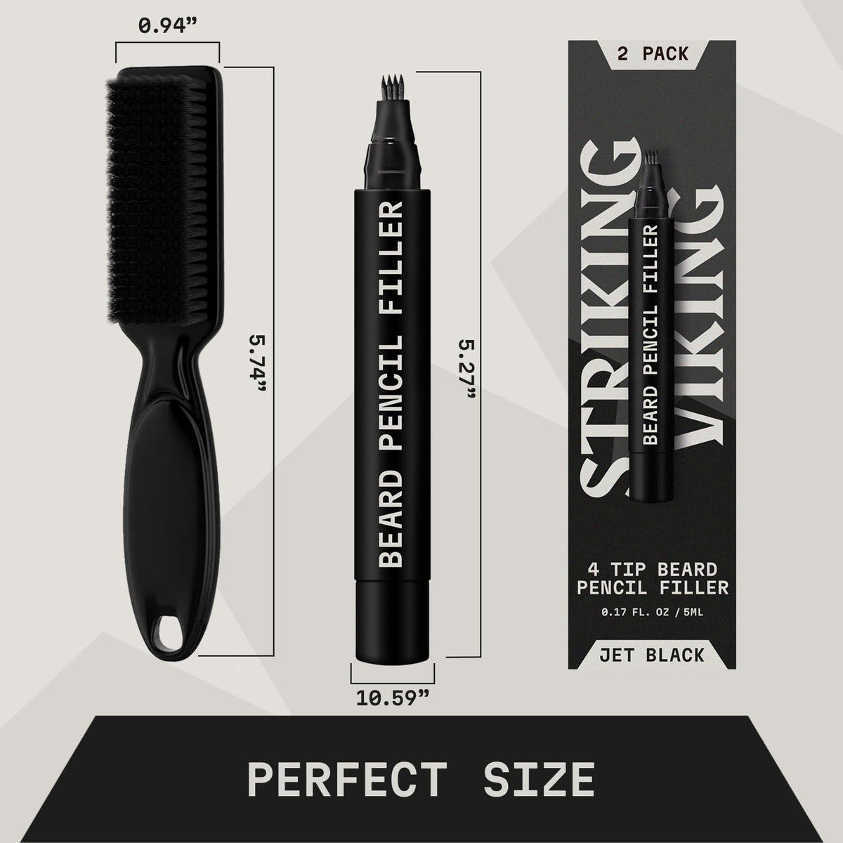 Striking Viking scale image beside ruler showing compact travel-friendly size
