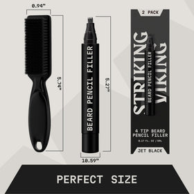 Striking Viking scale image beside ruler showing compact travel-friendly size