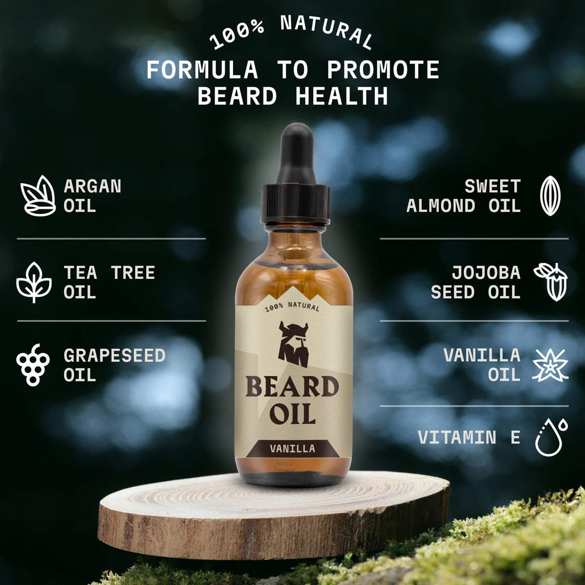 Striking Viking oil rubbed into skin showing non-greasy absorbency benefit