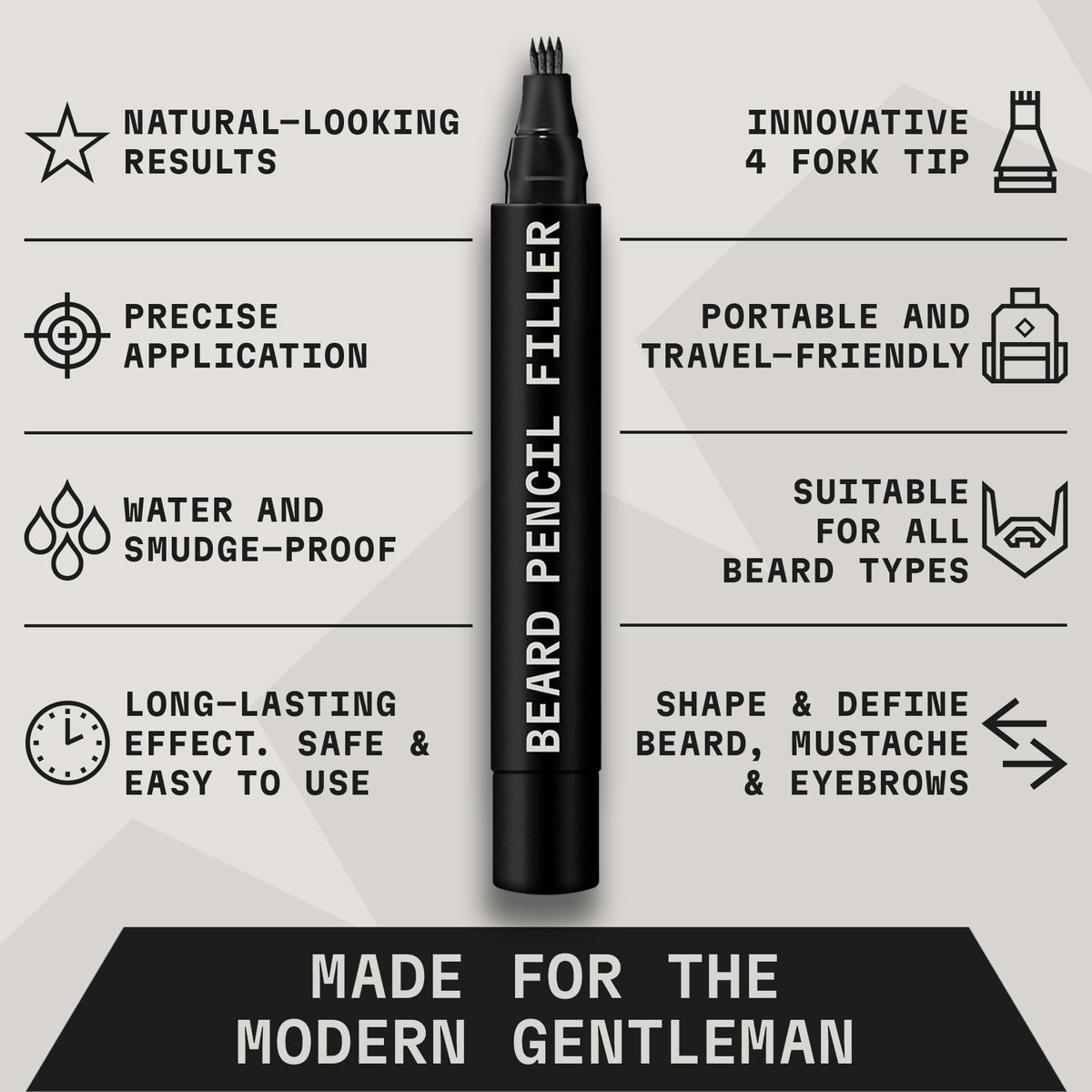 Striking Viking pen and soft-bristle brush laid out for easy grooming