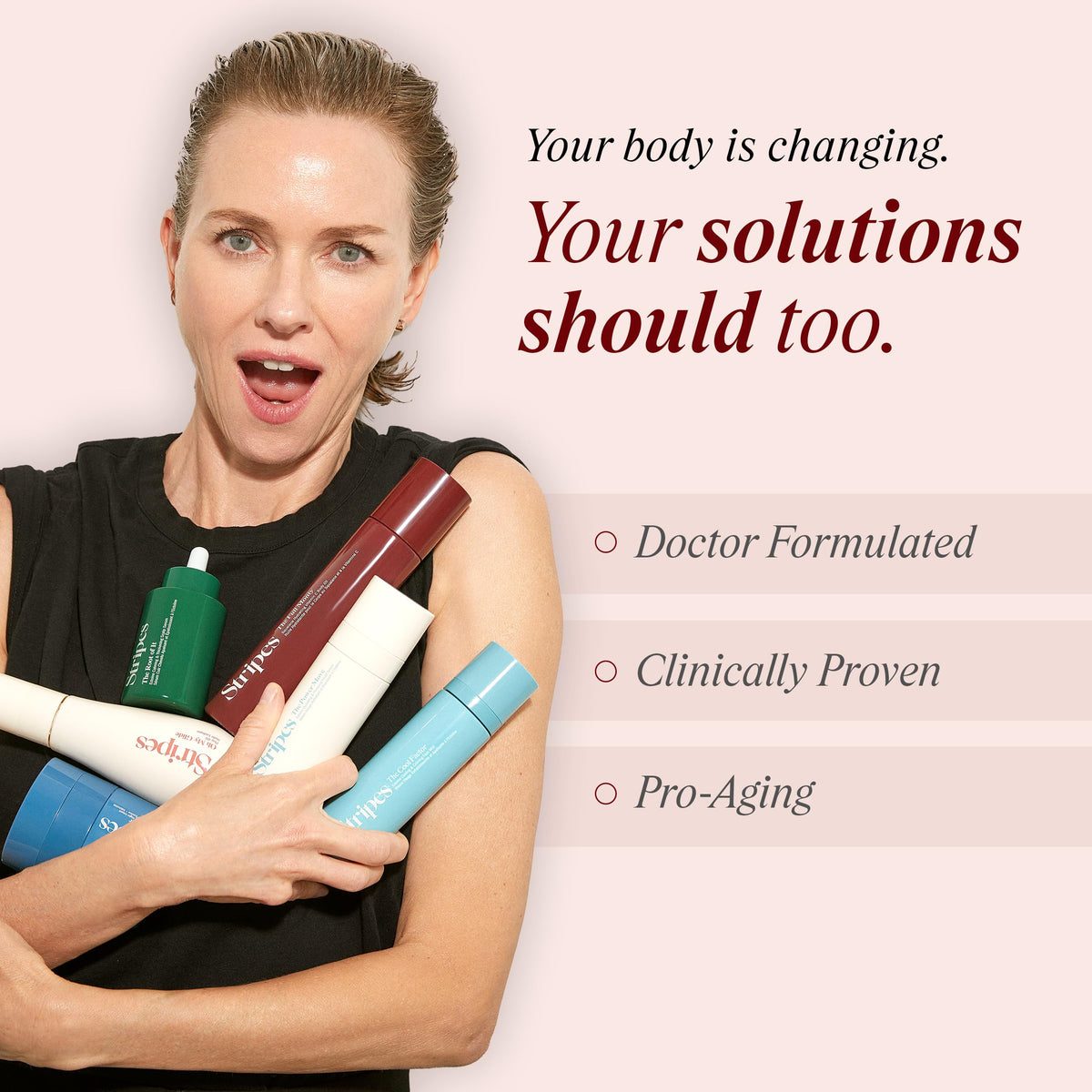 STRIPES application on arm demonstration illustrating smooth spread and immediate softness
