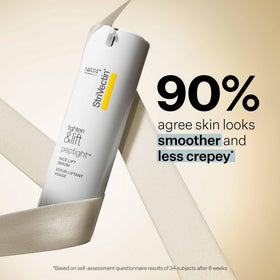 StriVectin serum texture close‑up showing lightweight absorbent formula benefits