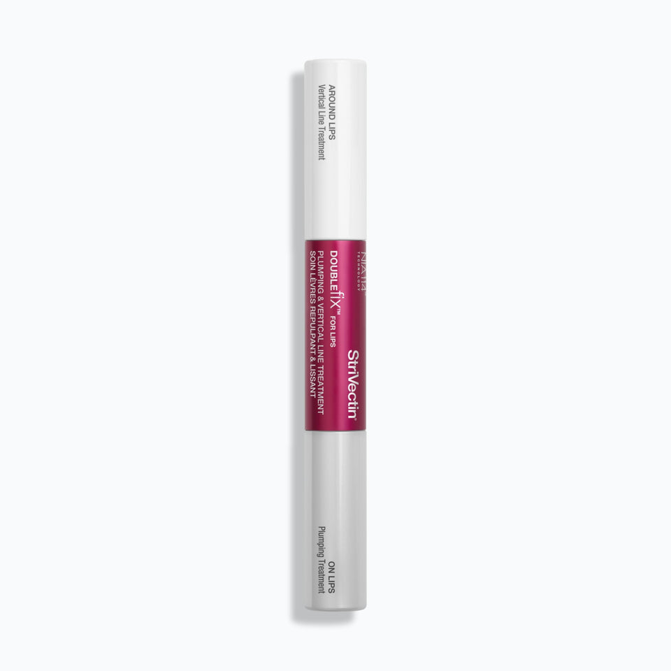 StriVectin DoubleFix front packaging showing product branding and glossy finish benefit